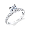 Sylvie 14k White Gold Diamond Straight Engagement Ring