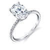Oval Cut Classic Engagement Ring - Maryam Platinum White