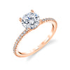 Round Cut Classic Engagement Ring - Maryam 18k Gold Rose