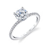 Round Cut Classic Engagement Ring - Maryam Platinum White