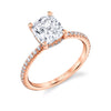 Cushion Cut Classic Engagement Ring - Maryam 18k Gold Rose