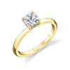 Cushion Cut Solitaire Engagement Ring - Joanna 18k Gold Yellow