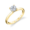Cushion Cut Solitaire Engagement Ring - Joanna 14k Gold Yellow