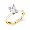 Emerald Cut Solitaire Engagement Ring - Joanna 18k Gold Yellow
