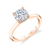 Round Cut Solitaire Engagement Ring - Joanna 18k Gold Rose