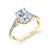 Oval Cut Unique Engagement Ring - Esmeralda 14k Gold Yellow