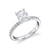 Oval Cut Classic Engagement Ring - Vanessa Platinum White