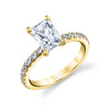 Radiant Cut Classic Engagement Ring - Vanessa 14k Gold Yellow