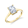 Radiant Cut Solitaire Hidden Halo Engagement Ring - Carter 14k Gold Yellow