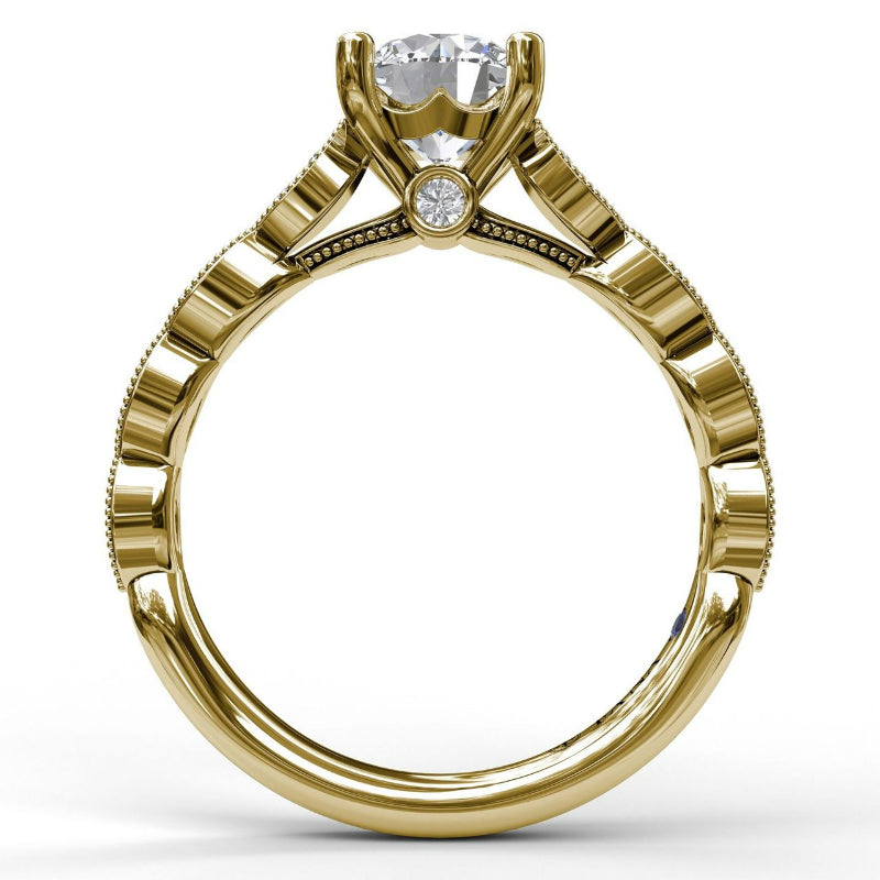 Fana Vintage Marquise Accent Engagement Ring