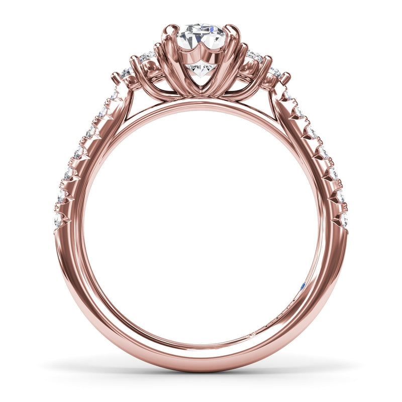 Fana Clustered Diamond Engagement Ring