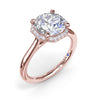 Fana Octagon Halo Diamond Engagement Ring