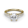 Fana Sophisticated Side Cluster Diamond Band Engagement Ring