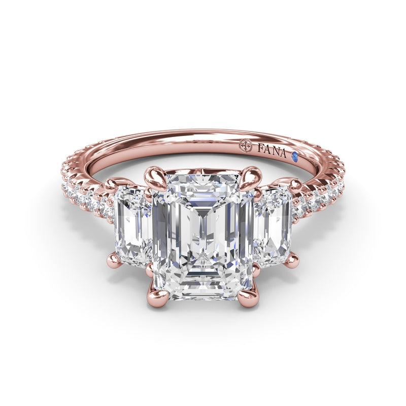 Fana Three Stone Beauty Diamond Engagement Ring