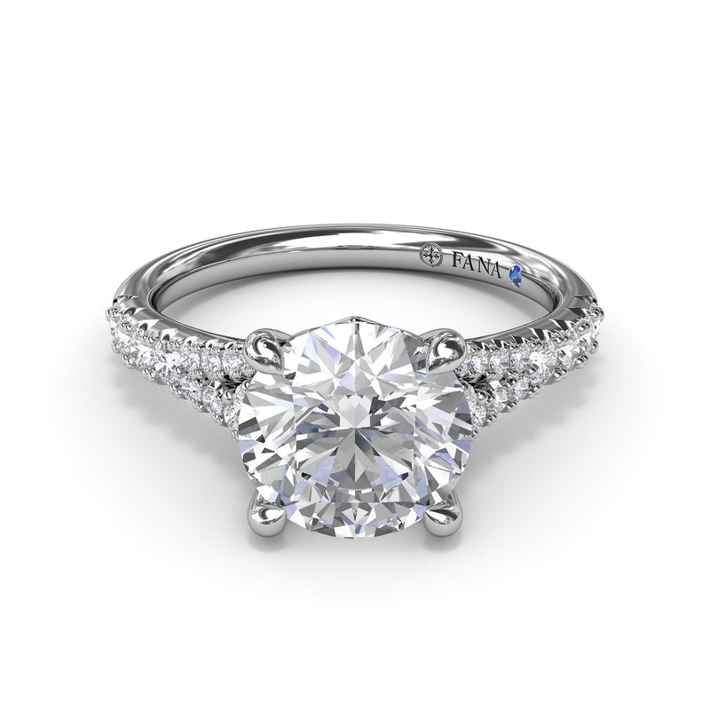 Fana Diamond Split Shank Engagement Ring