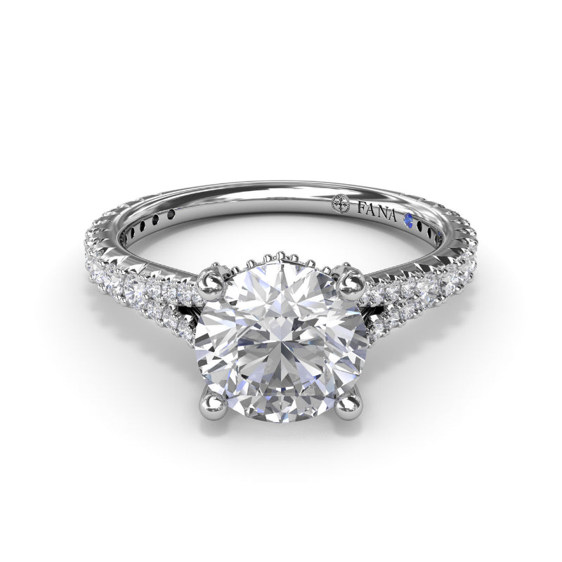 Fana Split Shank Diamond Engagement Ring