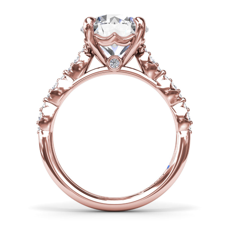 Fana Petite Pave Diamond Engagement Ring