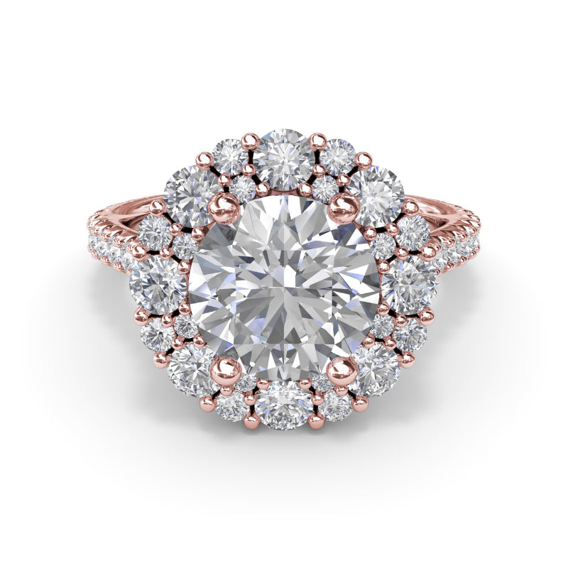 Fana Floral Cluster Diamond Engagement Ring