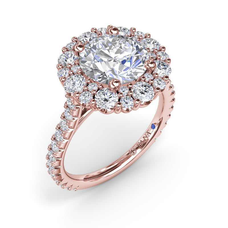 Fana Floral Cluster Diamond Engagement Ring