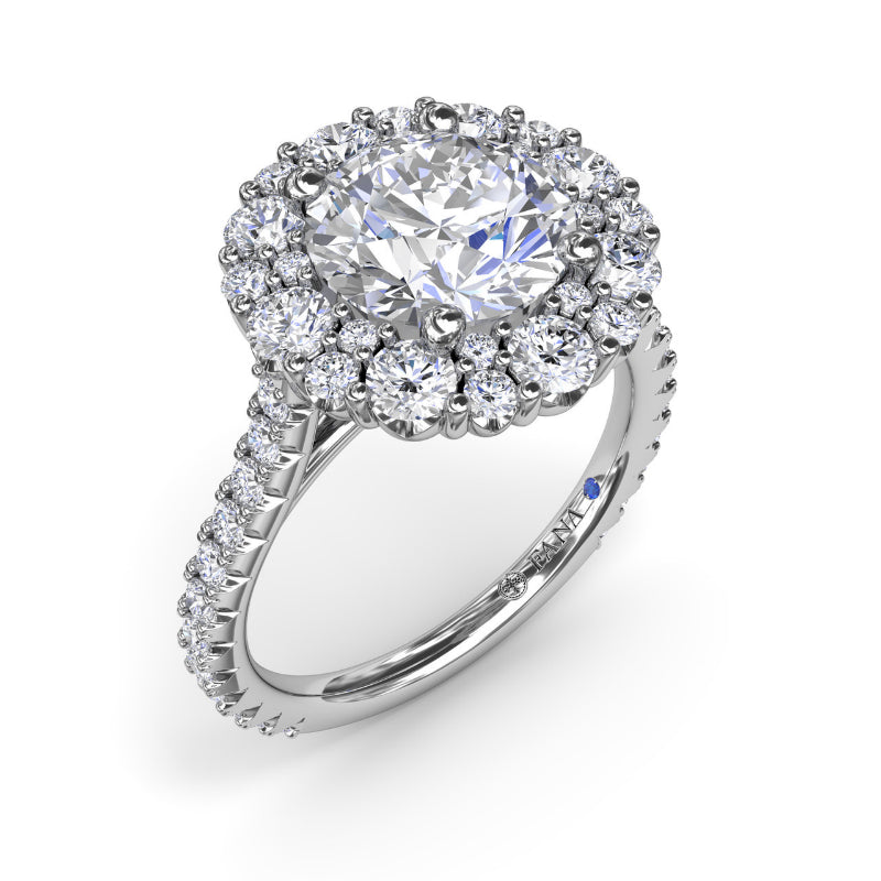 Fana Floral Cluster Diamond Engagement Ring