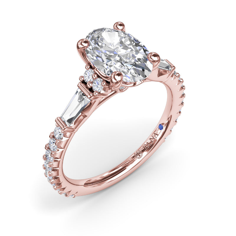 Fana Modern Twist Three Stone Engagement Ring