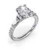 Fana Modern Twist Three Stone Engagement Ring