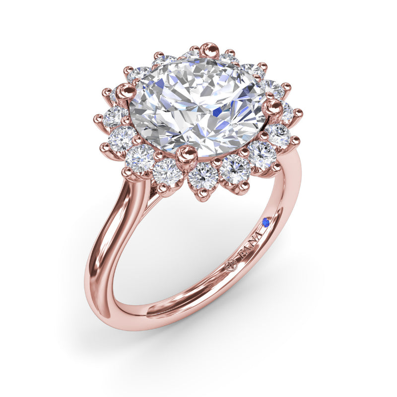 Fana Floral Diamond Engagement Ring