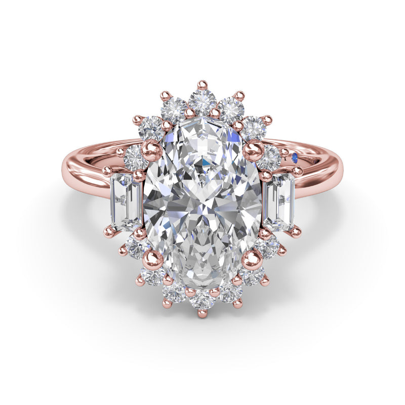 Fana Modern Edge Diamond Engagement Ring