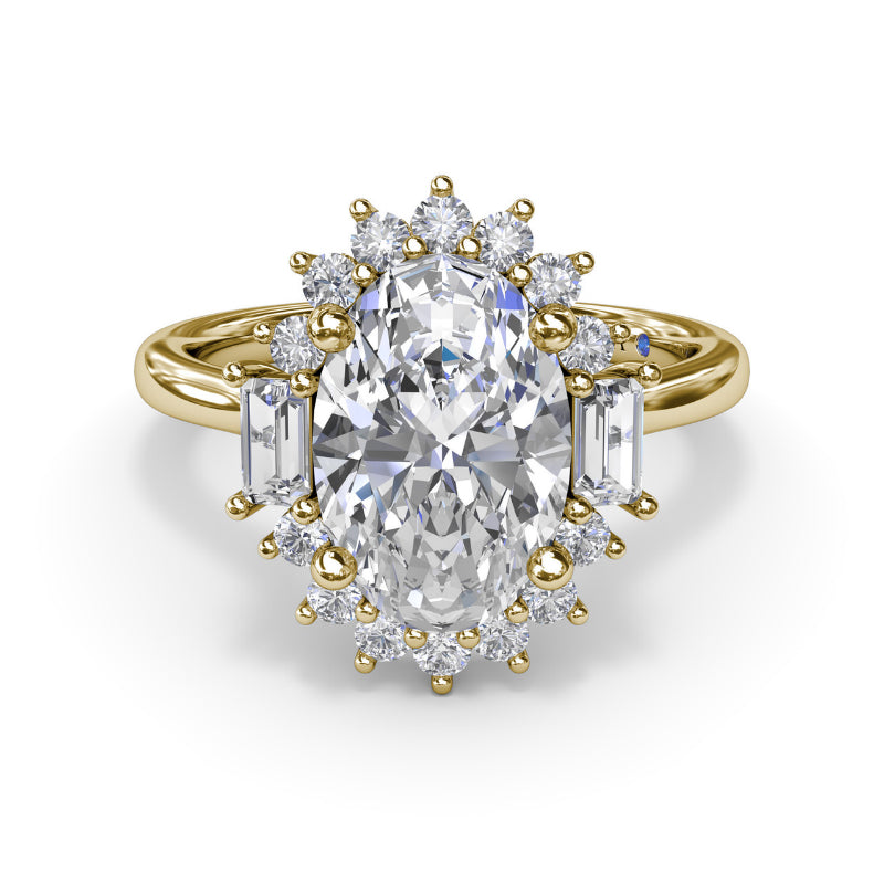 Fana Modern Edge Diamond Engagement Ring