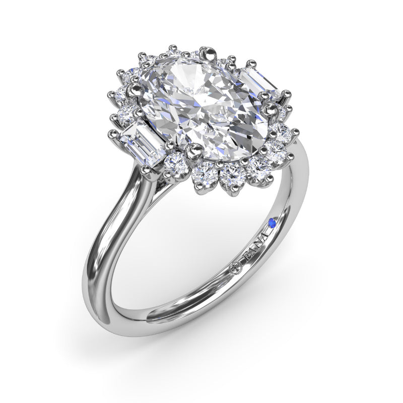 Fana Modern Edge Diamond Engagement Ring