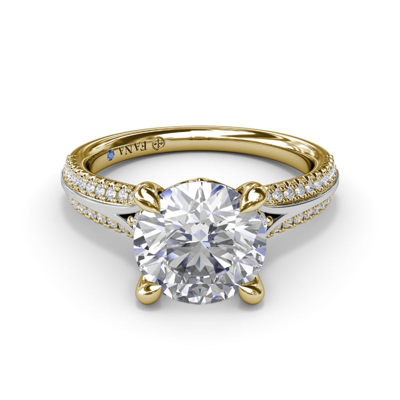 Fana Two-Toned Split Shank Diamond Engagement Ring