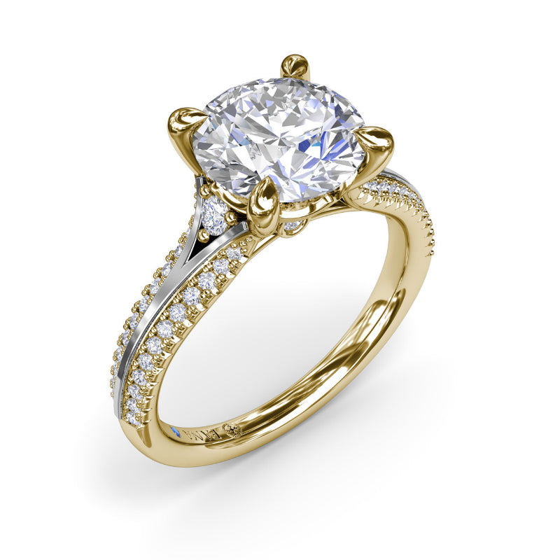 Fana Two-Toned Split Shank Diamond Engagement Ring