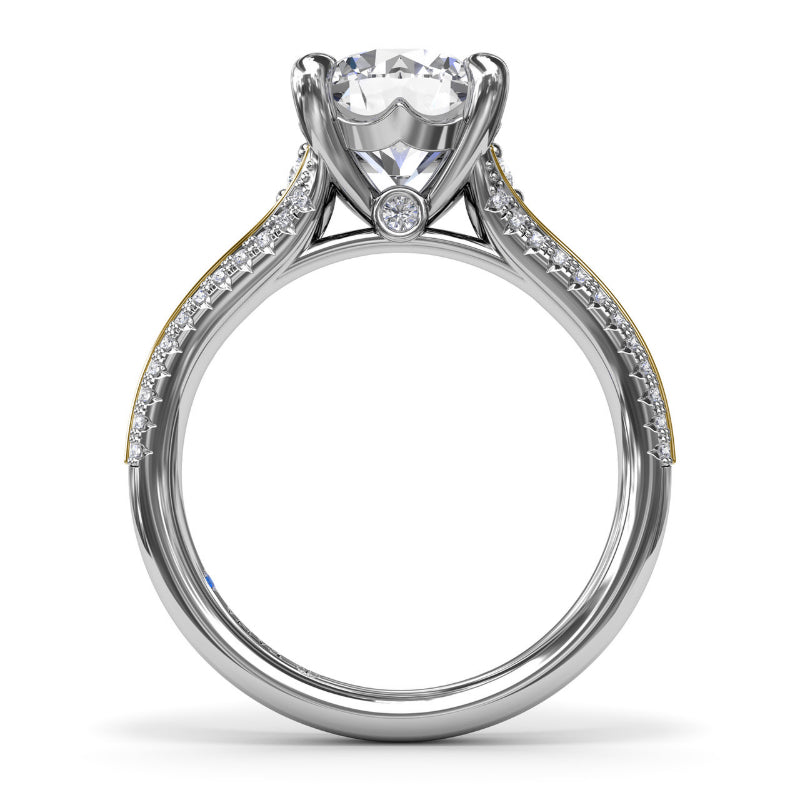 Fana Two-Toned Split Shank Diamond Engagement Ring