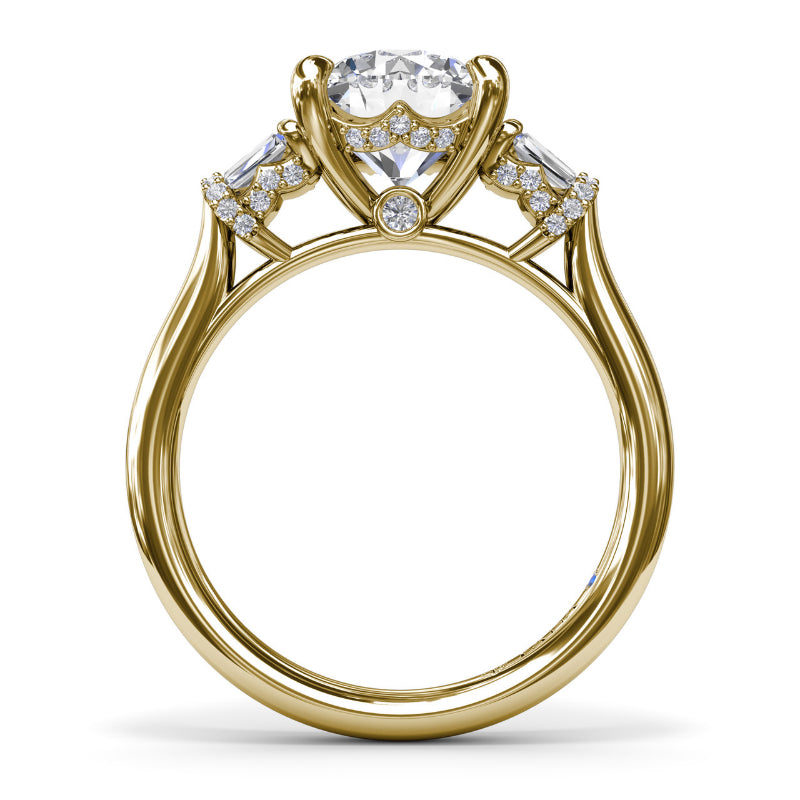 Fana Double Baguette Diamond Engagement Ring