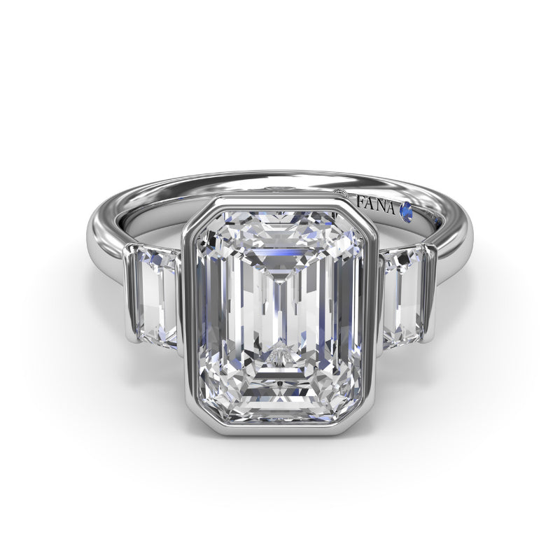 Fana Bezel Set Diamond Engagement Ring
