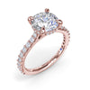 Fana Hidden Halo Diamond Engagement Ring