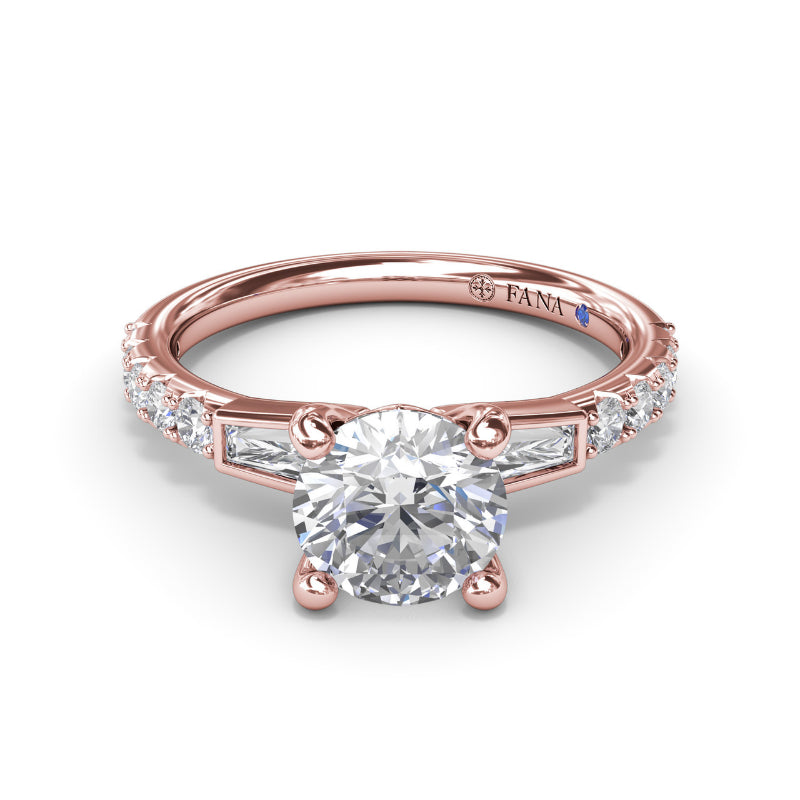 Fana Tapered Baguette Diamond Engagement Ring