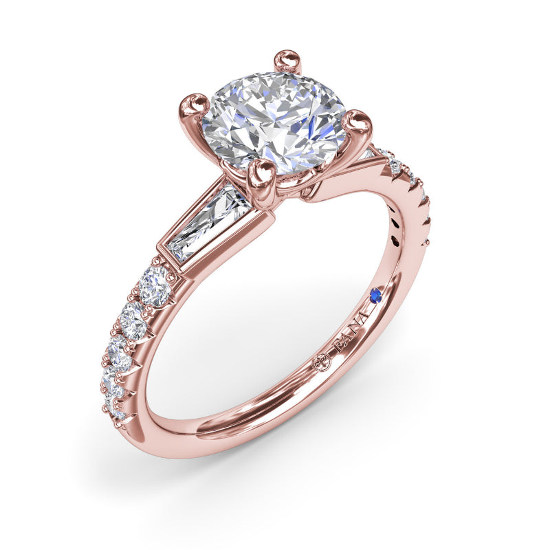 Fana Tapered Baguette Diamond Engagement Ring