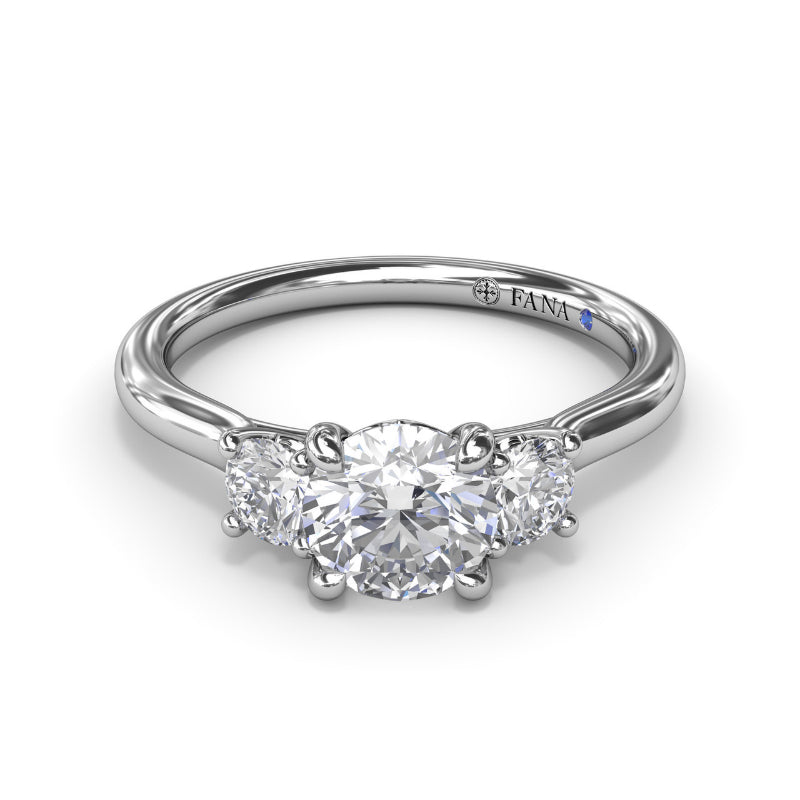 Fana Three-Stone Diamond Engagement Ring