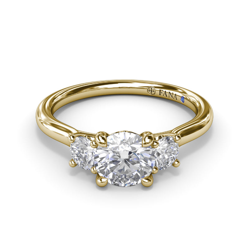 Fana Three-Stone Diamond Engagement Ring