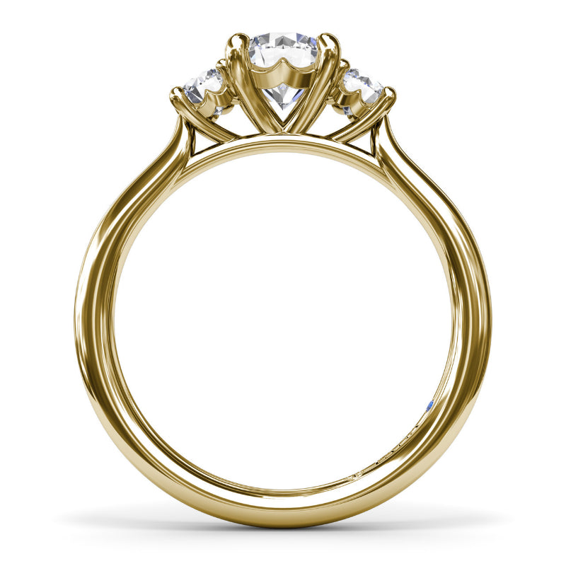Fana Three-Stone Diamond Engagement Ring