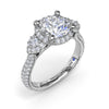 Fana Full Halo Diamond Pave Engagement Ring