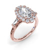 Fana Diamond Baguette Halo Engagement Ring