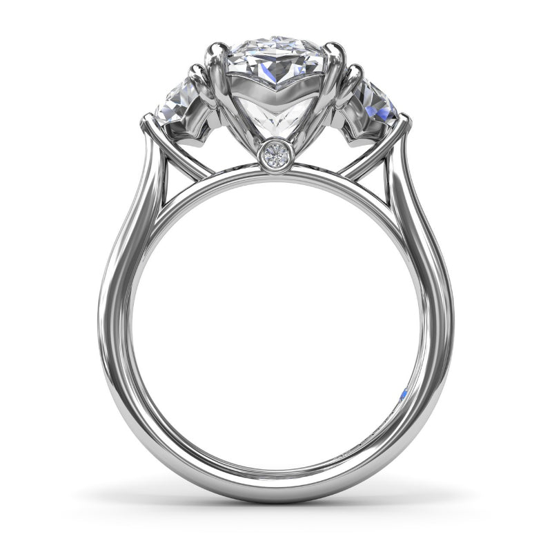 Fana Three Stone Diamond Cadillac Engagement Ring