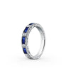 Kirk Kara CHARLOTTE Gemstone Wedding Bands 18k Gold White 10DR .06 4 BLUE SAPP BAG WEDDING BAND
