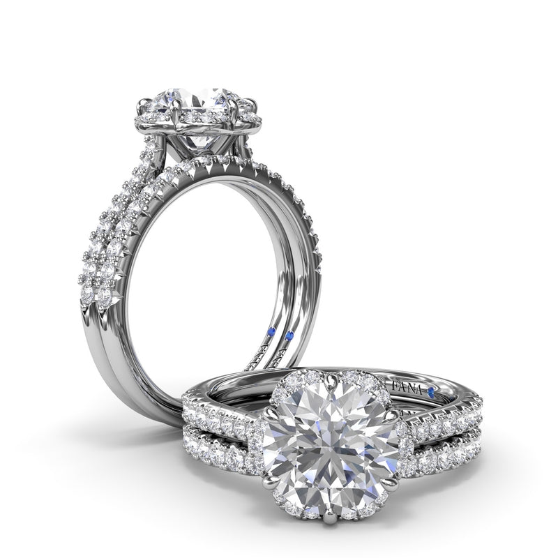 Fana Blossoming Halo Diamond Engagement Ring