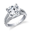 0.49tw Semi-Mount Engagement Ring With 4ct Round Head