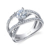 0.40tw Semi-Mount Engagement Ring With 0.90ct Round Head