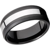 Lashbrook Black & White Tungsten Men's Wedding Band