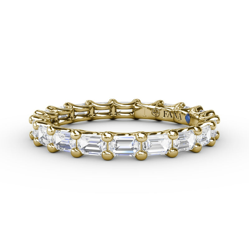 Fana Emerald Cut Eternity Band